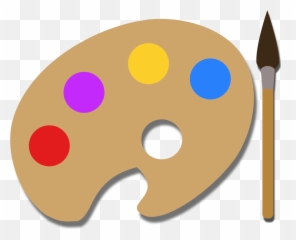 Paint Palette Clipart Png - And Brush Art Emoji