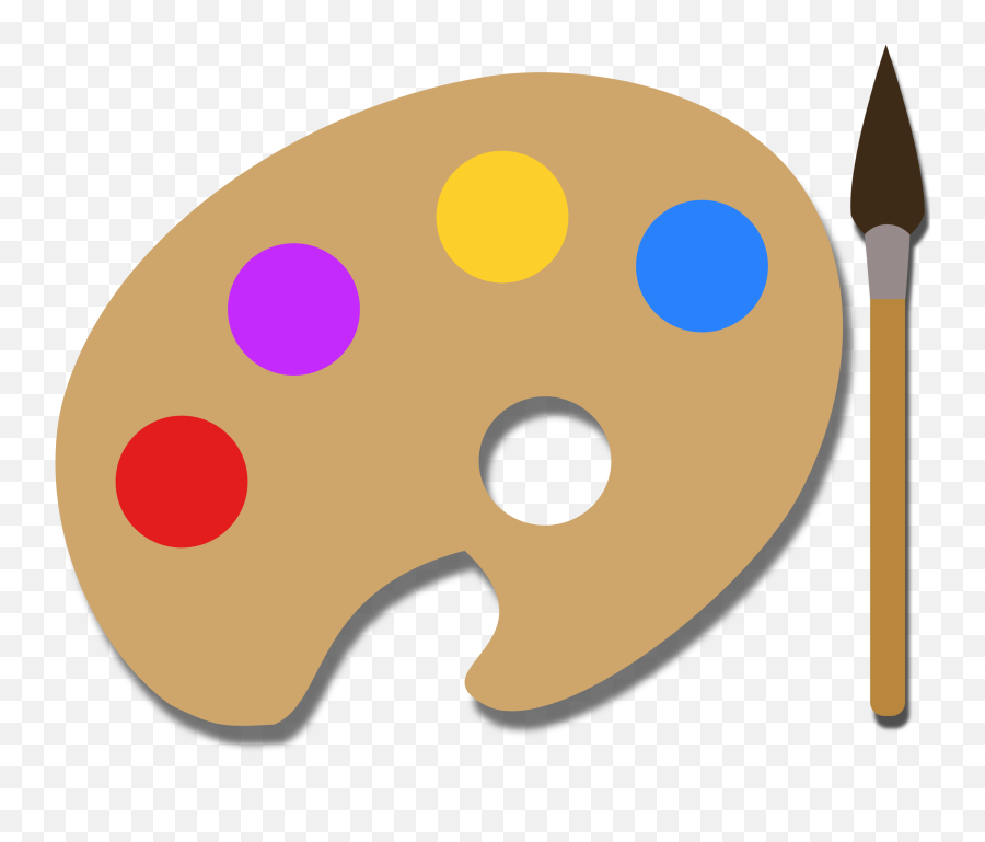 Paint Palette Clipart Png - Paint Palette And Brush Clip Art Emoji,Painting Emoji