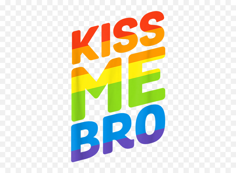 Kiss Me Bro Rainbow Flag Lgbt Gay Pride - Poster Emoji,Rainbow Flag Emoji Iphone