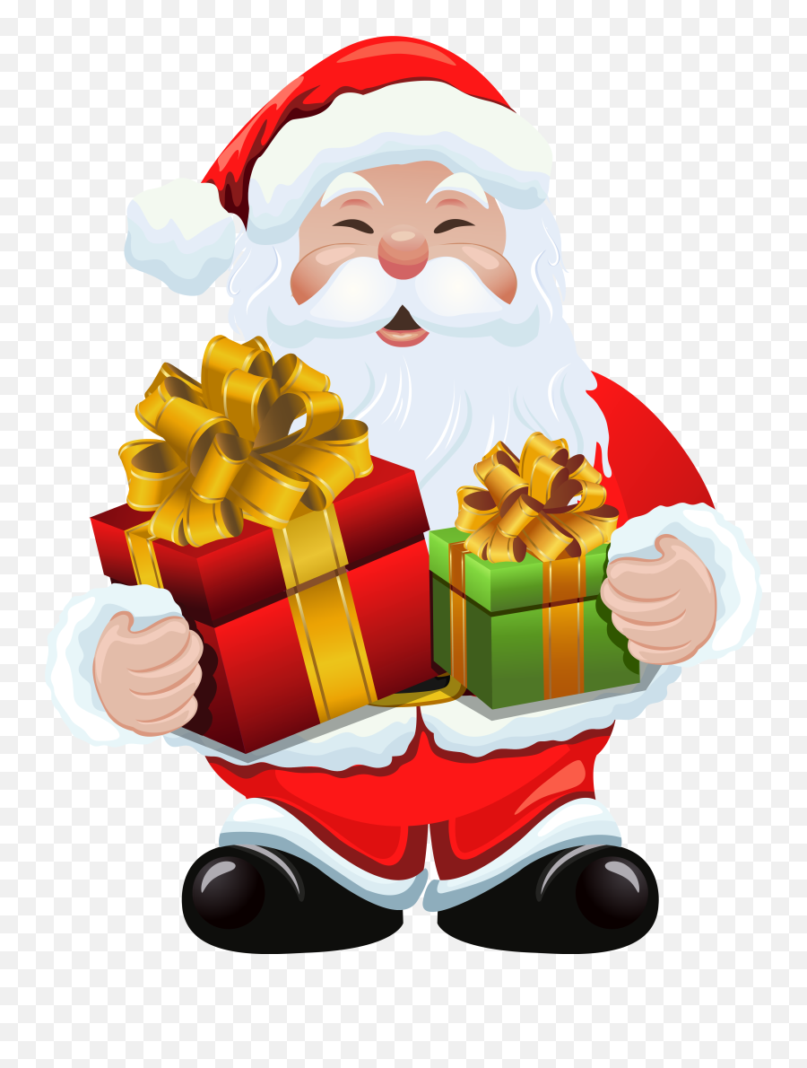 Png Clipart Image - Santa Claus With Gifts Png Emoji,Happy Christmas Emoji