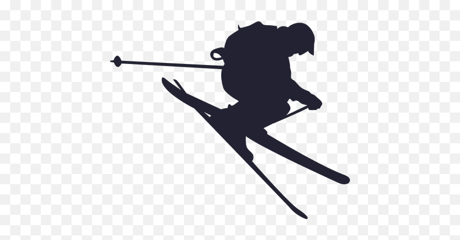 Skiing Clip Skier Silhouette Transparent U0026 Png Clipart Free - Transparent Skiing Png Emoji,Ski Emoji