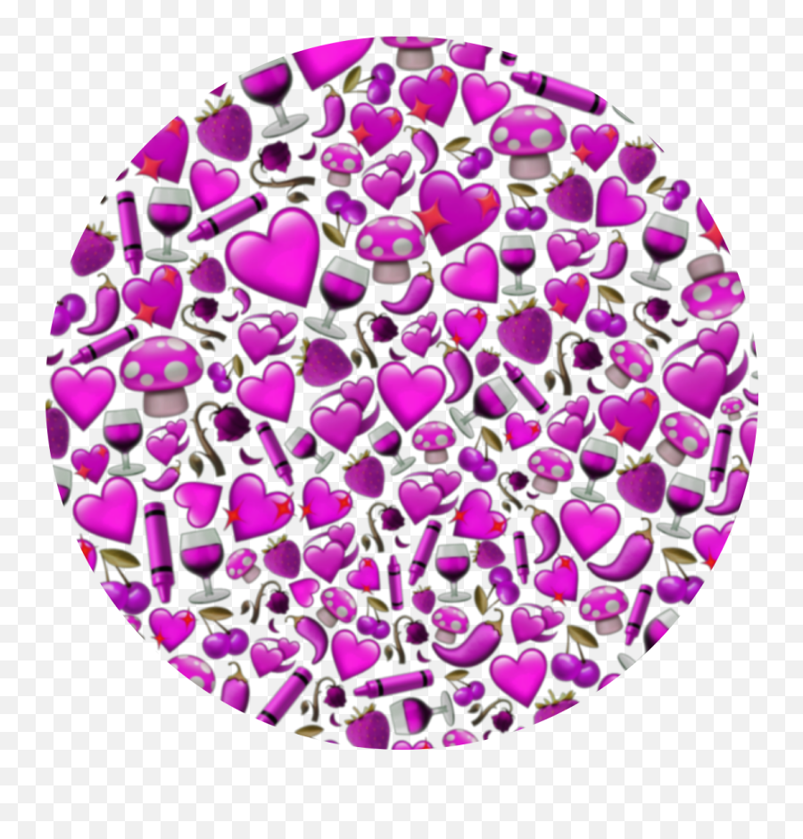 Emoji Purple Heart Flower Crayon Pepper - Red Emoji Background,Crayon Emoji