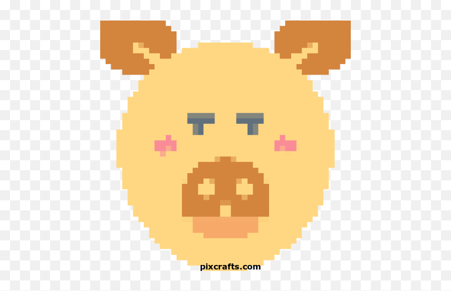 Free Pixel Art - Pixel Art Emoji,Piggy Emoticon