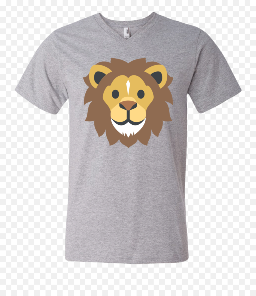 Lion Face Emoji Menu0027s V - Neck Tshirt Emoji Man Men Shirts,Neck Emoji