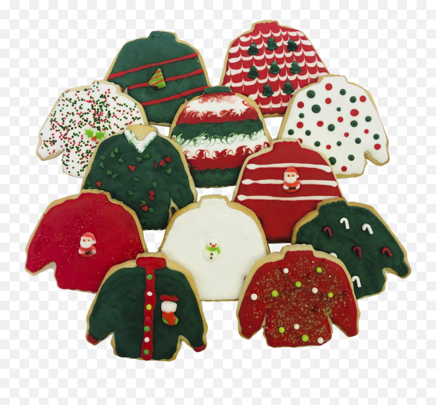 Ugly Sweater Cookies - Woolen Emoji,Emoji Christmas Sweater