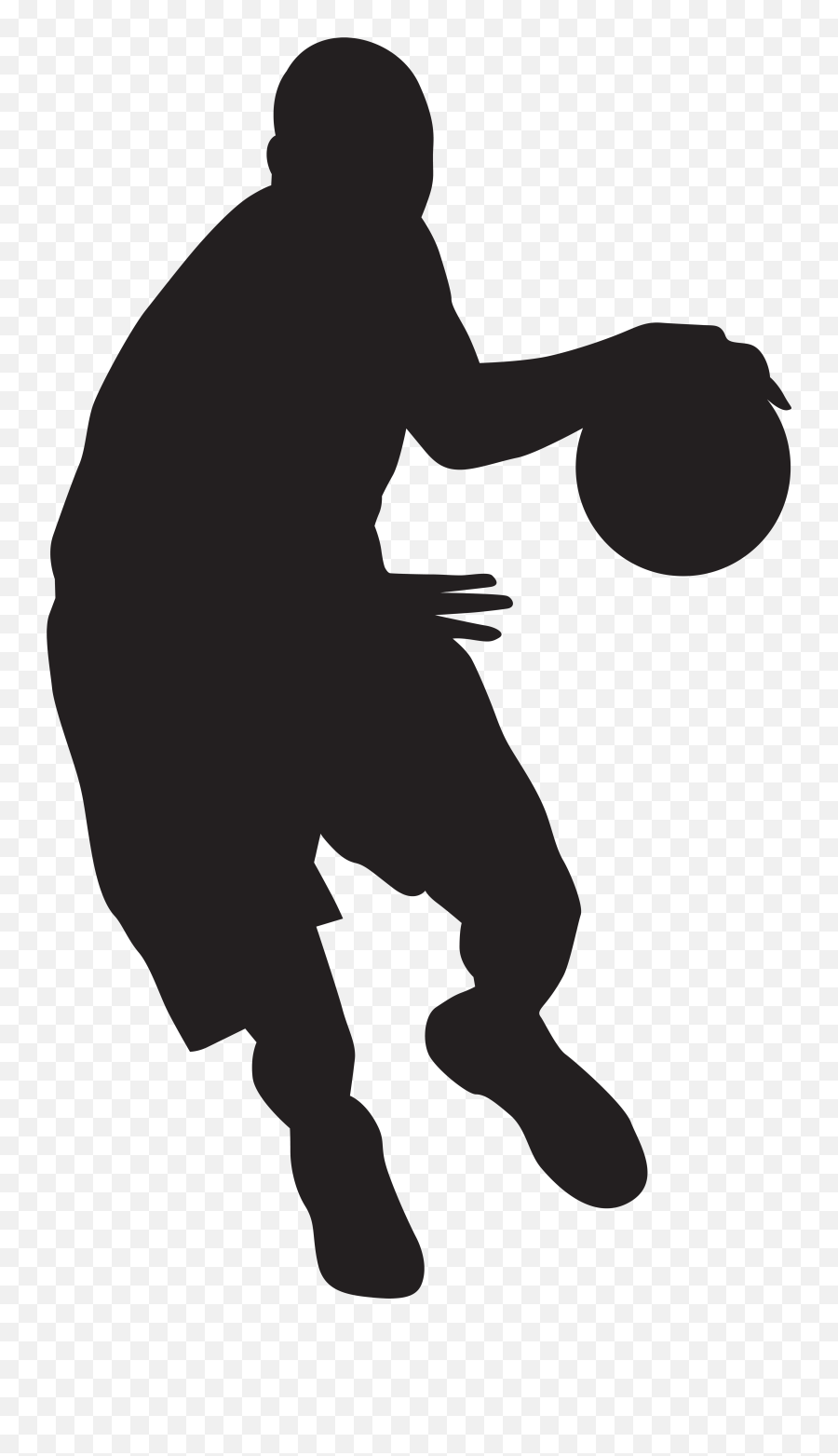 Silhouette Basketball Png - Transparent Basketball Player Silhouette Emoji,Basket Ball Emoji