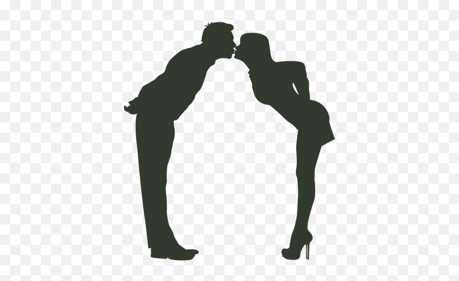 Kiss Transparent Png Or Svg To Download - Silhoette Couple Young And Old Emoji,Find The Emoji Blow A Kiss