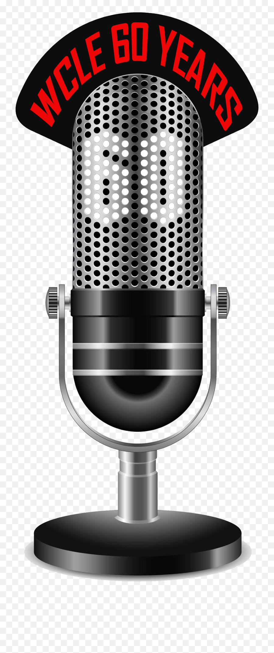 Download Wcle 60 Logo2 - Transparent Background Microphone Transparent Background Radio Microphone Clipart Emoji,Microphone Emoji Transparent