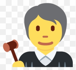 Judge Emoji Clipart - Emogi De Jueza,Gavel Emoji
