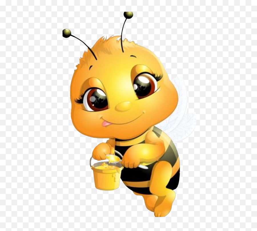 Schoney Sticker - Cartoon Bee Clipart Png Download Full Lovely Cartoon Bee Set Emoji,Bumble Bee Emoji