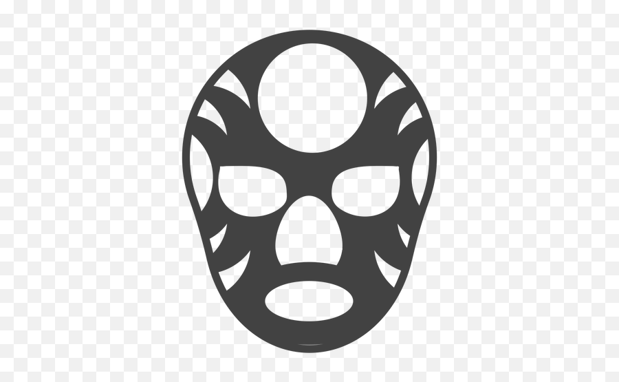 Mask Luchador Circle Silhouette Detailed - Transparent Png Dot Emoji,Double Chin Emoji