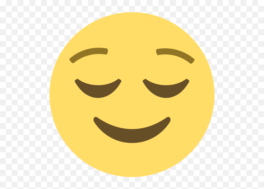 Emojione 1f60c - Calm Face Emoticon Emoji,Relieved Emoji