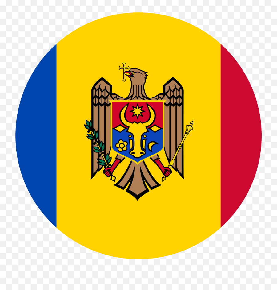 Flag Of Moldova Flag Download - Moldova Flag Logo Circle Emoji,Flag Of Scotland Emoji