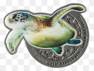 Reef Safari Medallion And 3d Minisheet - Green Sea Turtle Emoji,Sea Turtle Emoji