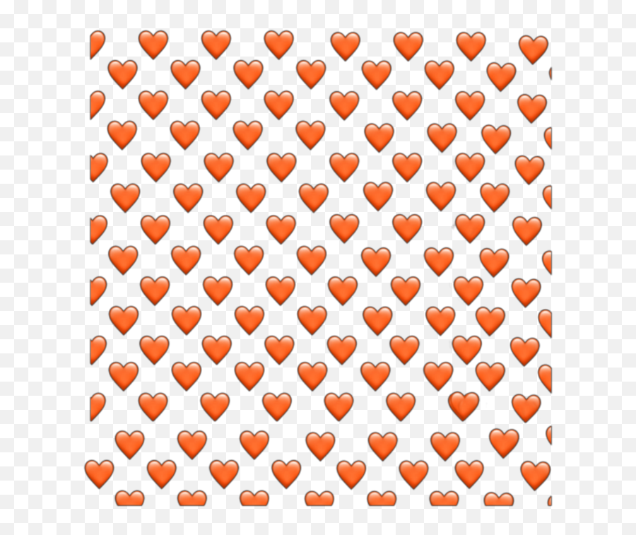 Orange Cool Hearts Hearts Orangehearts Orangeheart Emoj - Emoji Heart Background Transparent,Cool Emoji Text