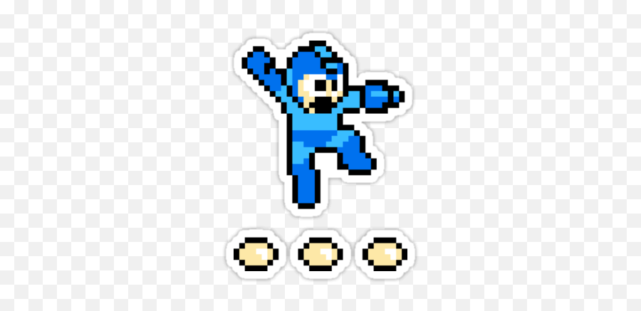 Mega Man Sticker Devstickers - Mega Man 8 Bit Sprite Emoji,8 Bit Emoji