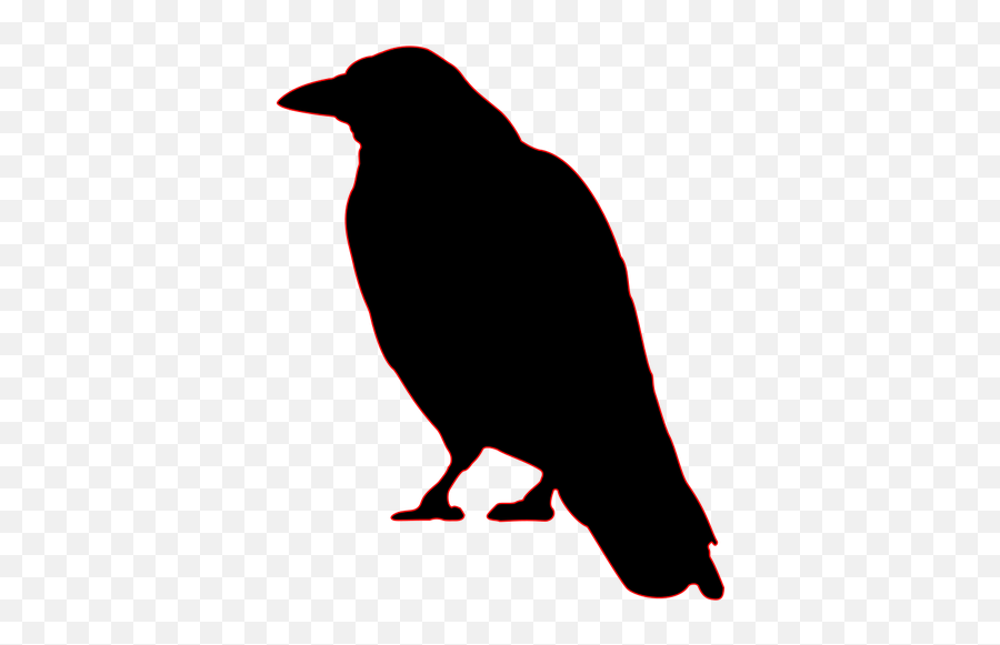 Printable Crow Silhouette Emoji,Crow Emoji