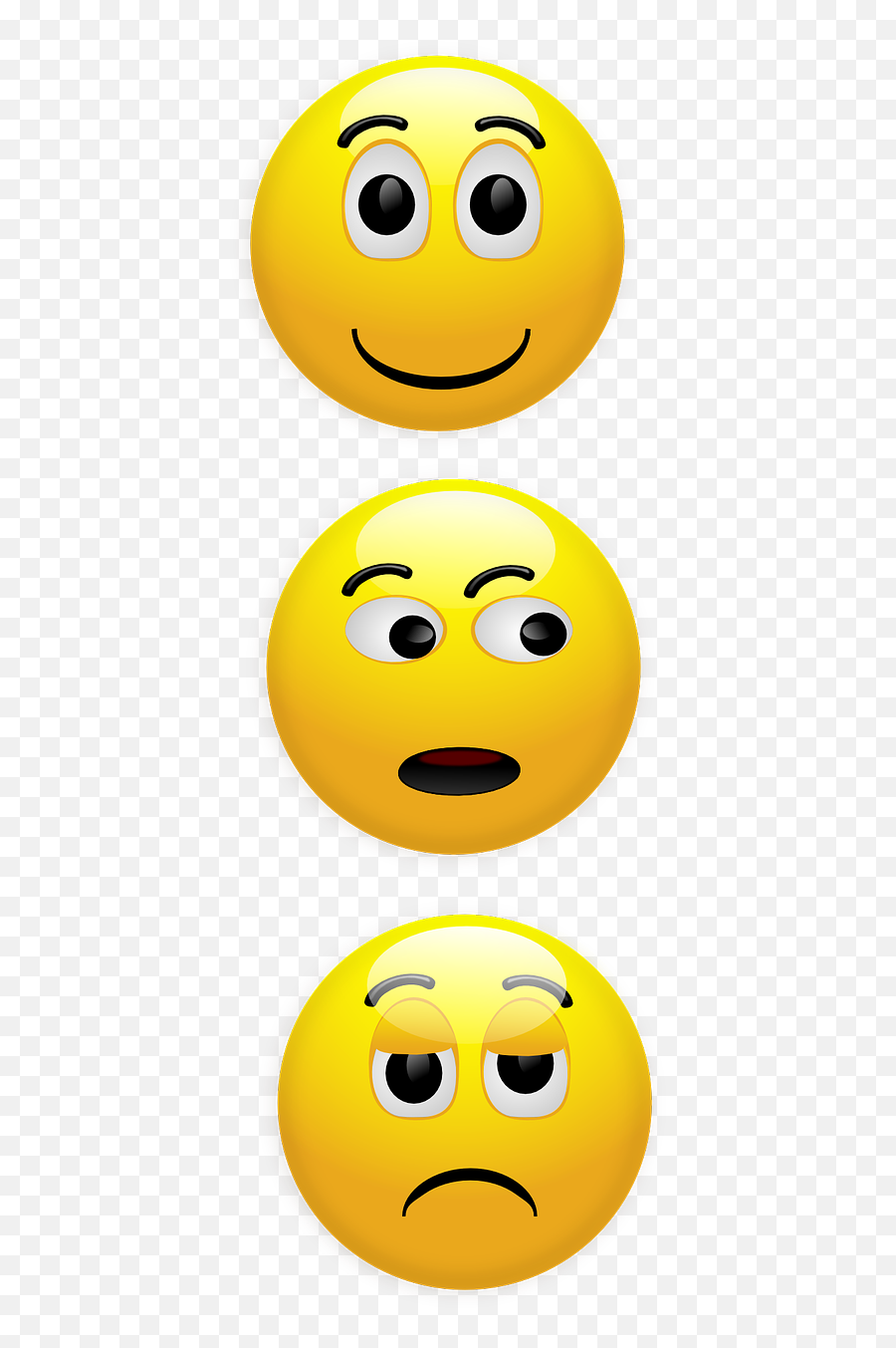 Smiley Happy Unhappy Wondering Looking - Happy Unhappy Emoji,Looking Emoji
