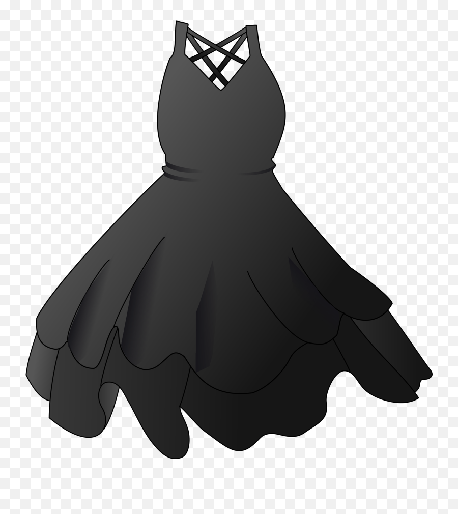 Transparent Dress Clipart - Little Black Dress Clip Art Emoji,Emoji Dress For Kids