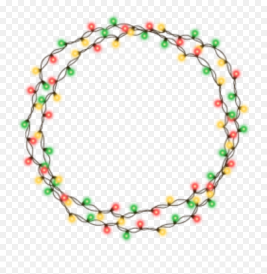 Christmas Lights Frames Redgreen - Christmas Lights Png Circle Emoji,Christmas Light Emoji