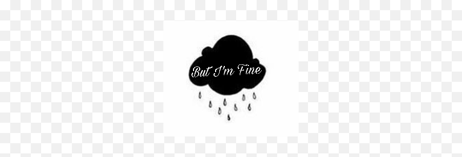 Fine Sad Depressing Cloud Gloomy Black Blackaesthetic - Silhouette Emoji,Gloomy Emoji