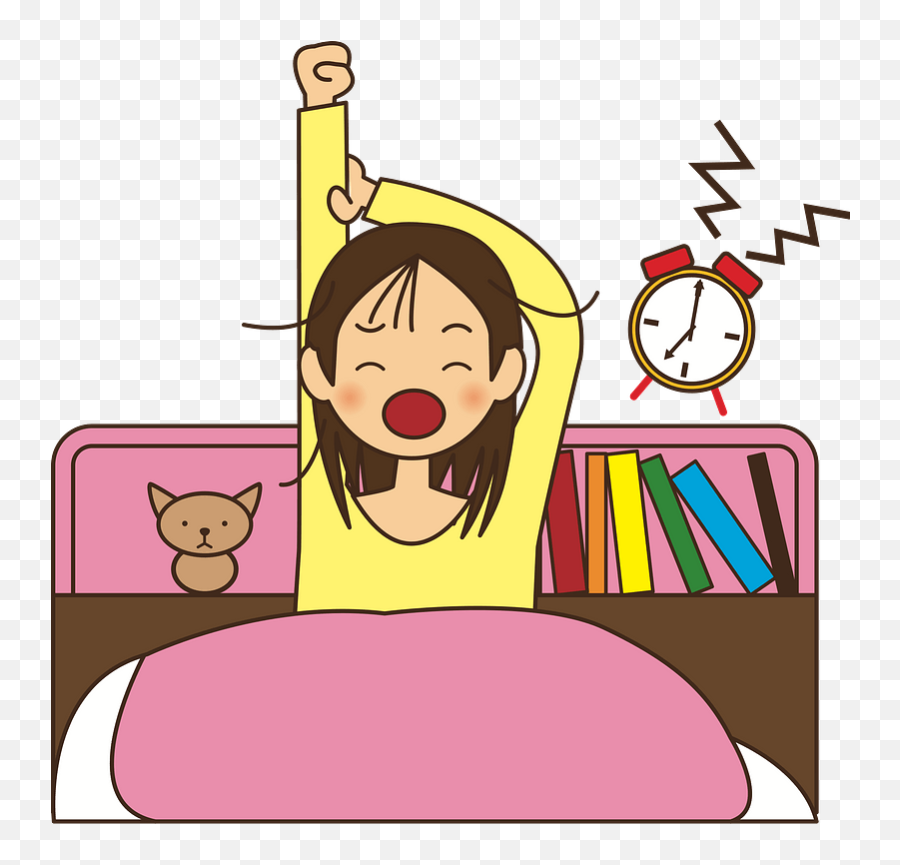 Girl Waking Up Clipart - Girl Waking Up Png Emoji,Wake Up Emoji