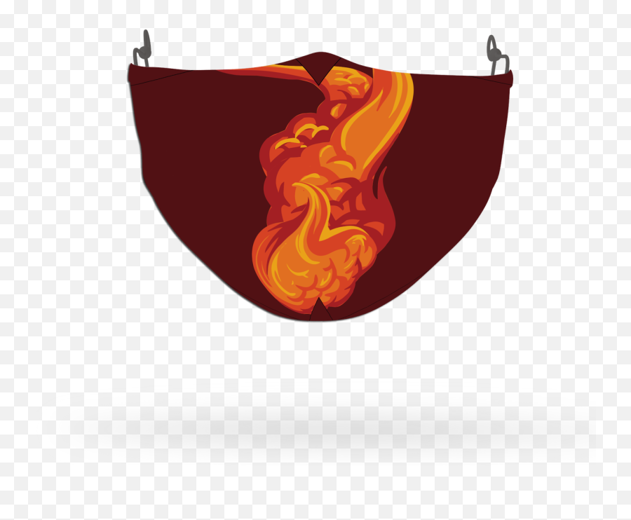 Red Fire Pattern Face Covering Print 1 - Stand For The Flag Kneel For The Cross Face Mask Emoji,Hair On Fire Emoji