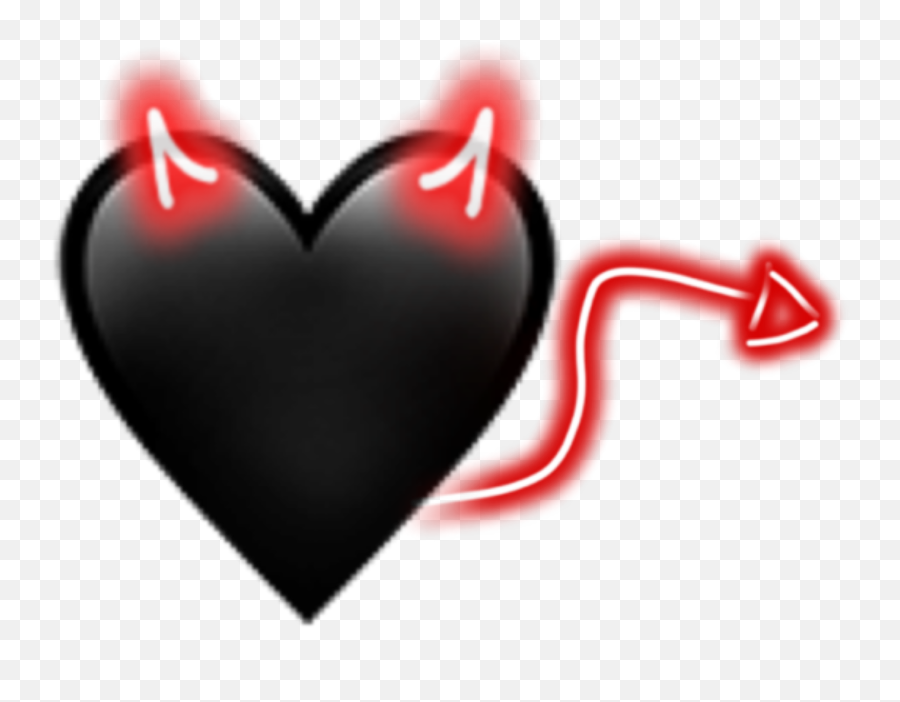 Heart Black Devil Emoji Sticker By,Devilish Emoji