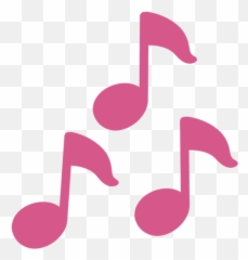 Musical Notes Emoji - Pink