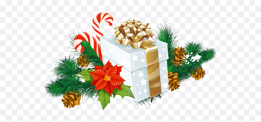 Transparent Christmas White Gift Decor Png Clipart - Christmas Png Images Transparent Emoji,Emoji Xmas Tree