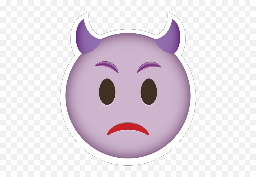 Phone Emoji Sticker Cute Devil Upset - Smiley,Upset Emoji