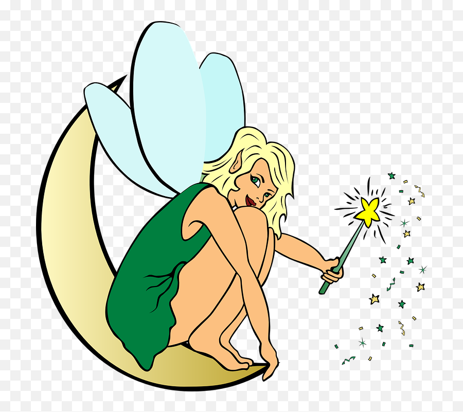 Fairy Wings Wand Peter - Fata Sulla Luna Da Colorare Emoji,Peter Pan Emoji