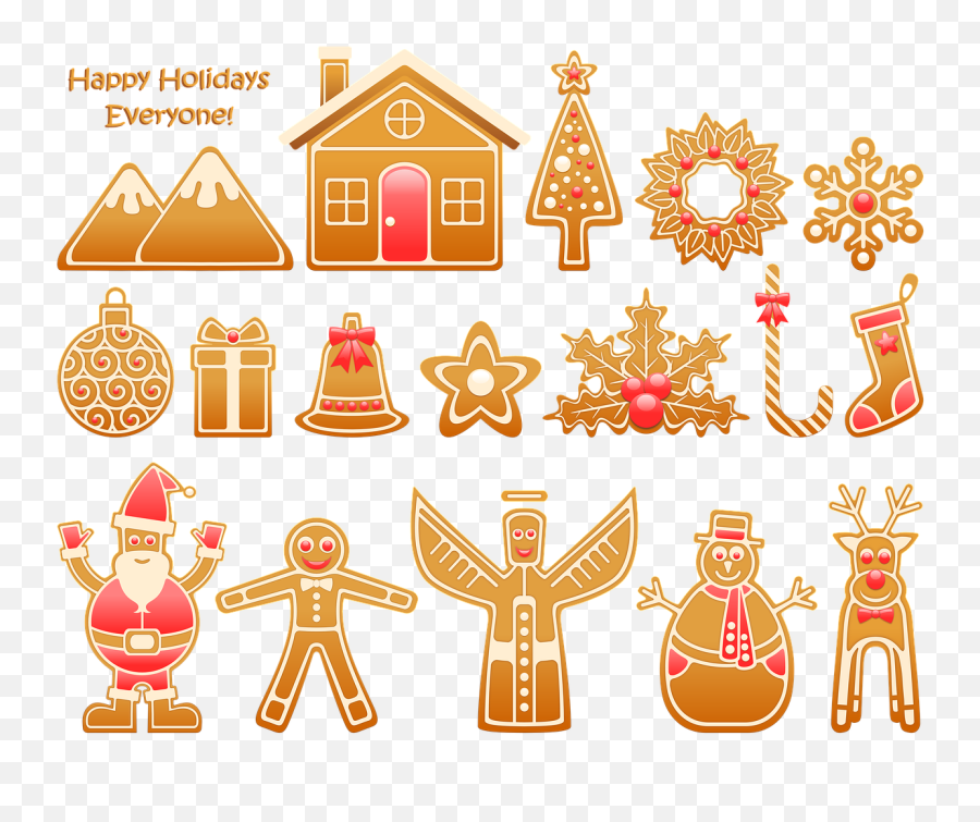 Food Snack Seasonal Christmas - Gazetka Szkolna Boe Narodzenie Emoji,Gingerbread Man Emoji