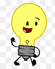 Cartoon Light Bulb Png Transparent - Lightbulb Inanimate Insanity Emoji