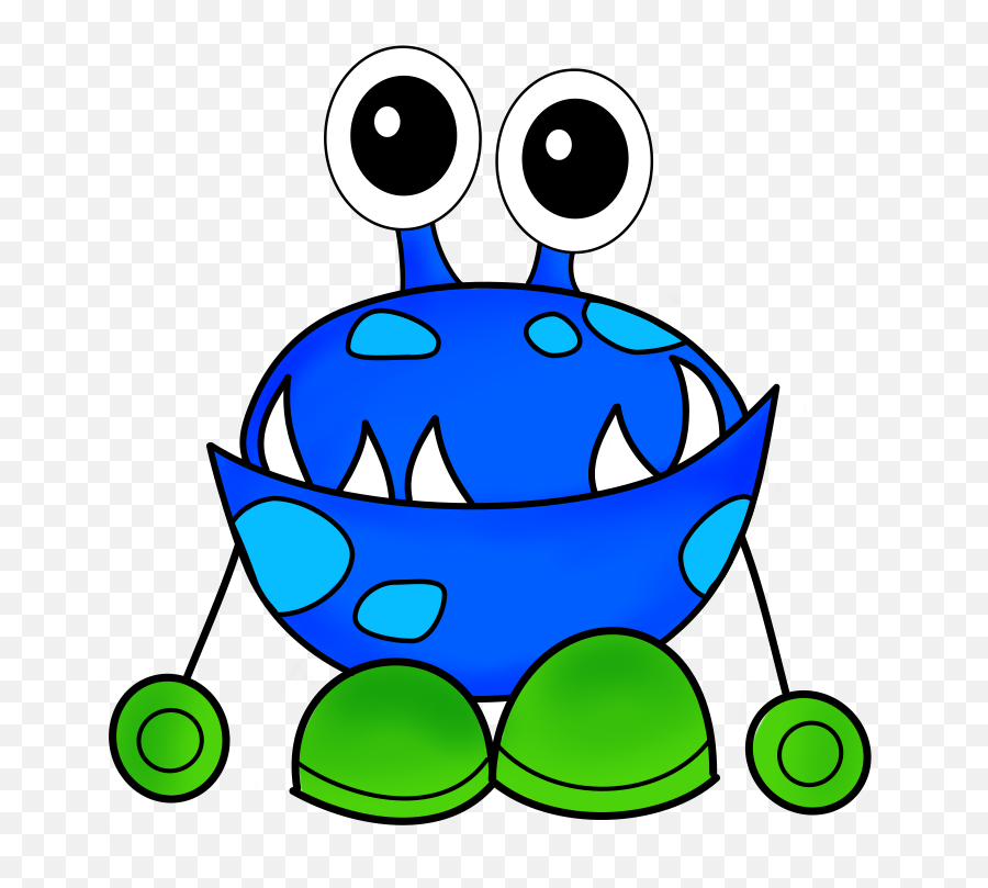 Happy Monster Clipart - Png Blue Monster Clipart Emoji,Monster Truck Emoji