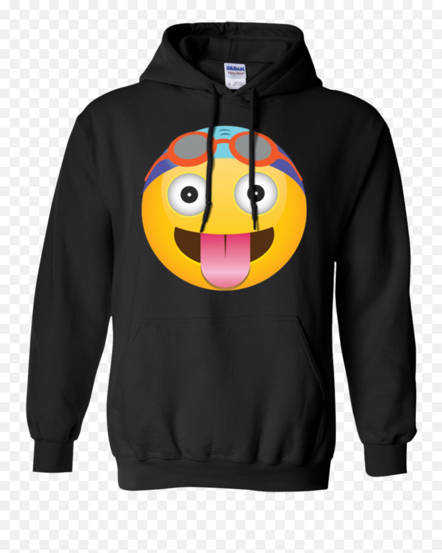 Swimming Emoji With Tongue Out T - Los Angeles Dodgers Black Hoodies With Sugar Skull,Swimming Emoticon