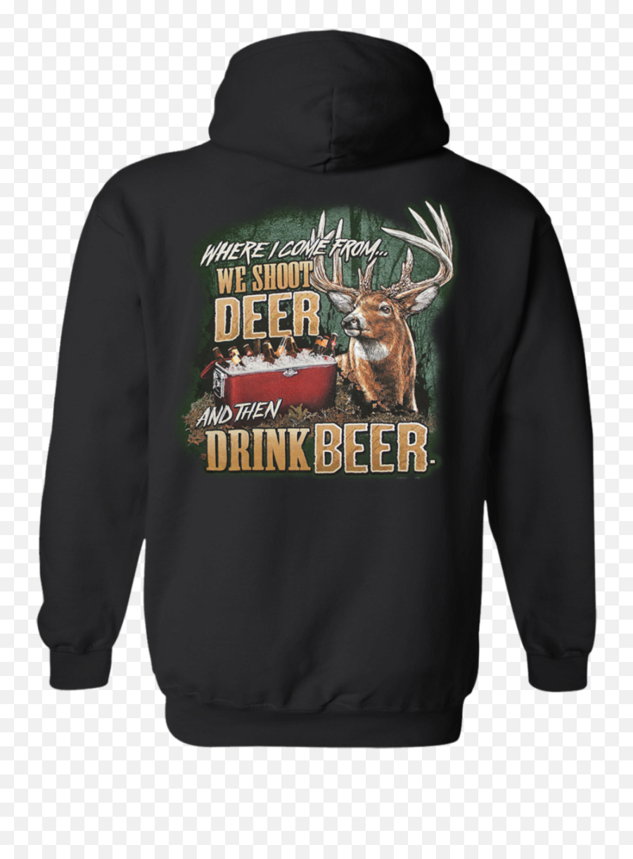 Deer Hunting And Drinking Beer Hoodie - Hoodie Emoji,Beer Ship Emoji