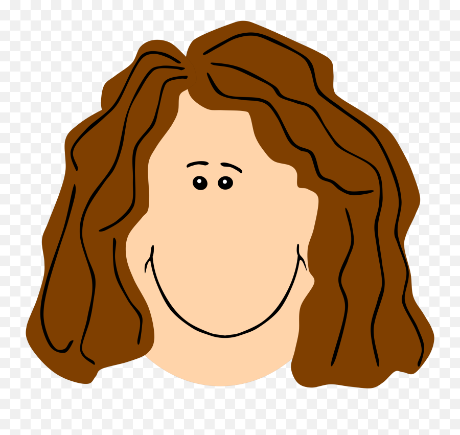 Mother Face Clipart - Women With Brown Hair Clipart Emoji,Mommy Emoji