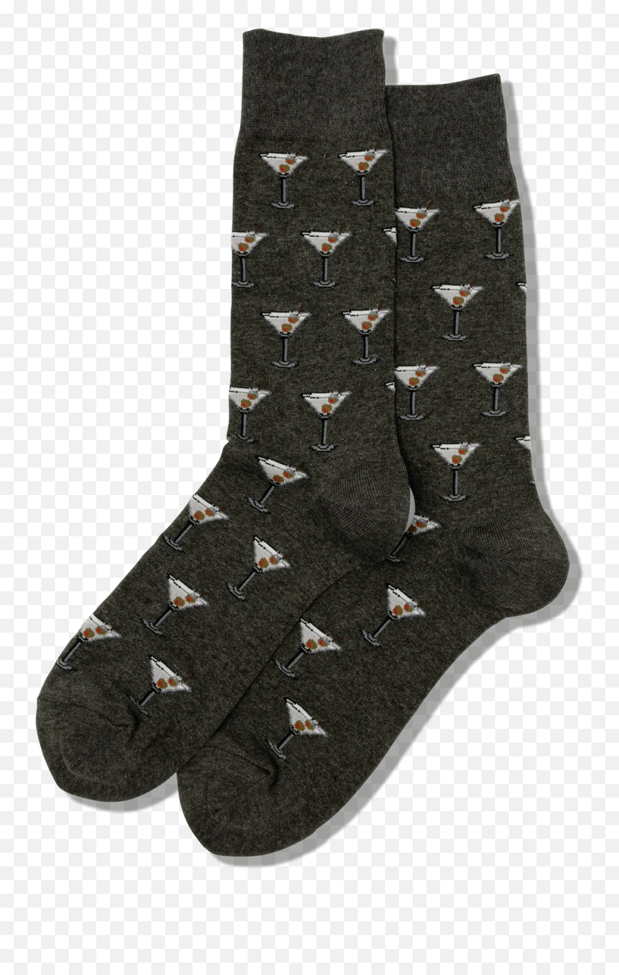 Mens Martini Crew Socks - Sock Emoji,Martini Emoticon