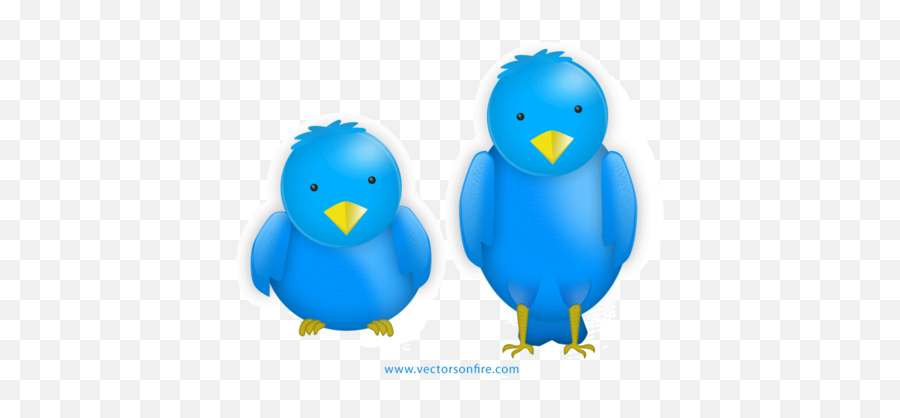Chubby Twitter Birds By Aravind Ajith 2 Icons Clip Art - Happy Birthday Twitter Friend Emoji,Twitter Bird Emoji