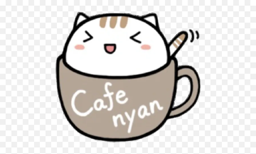 Mochi U0026 Cats Stickers Pour Whatsapp - Cafe Nyan Emoji,Nyan Cat Emoji Google Chat