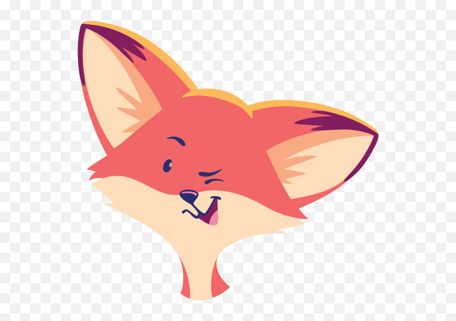 The Happy Fox Stickers By Christopher Springer - Kit Fox Emoji,Yas Emojis