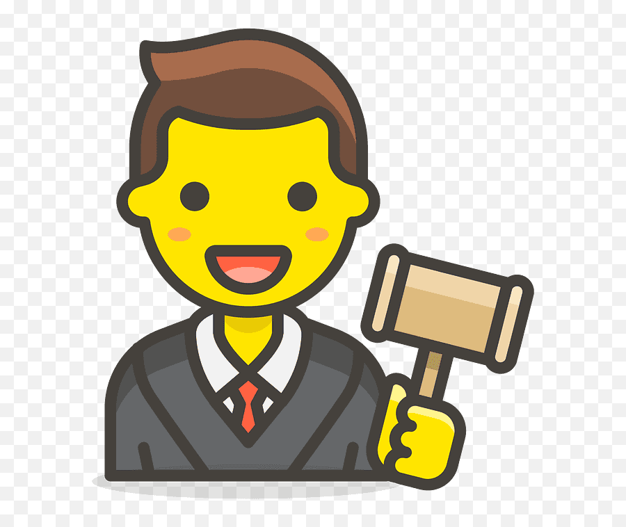 Man Judge Emoji Clipart - Family Emoji,Gavel Emoji
