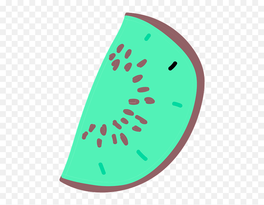 Kiwi Slice Clipart - Fresh Emoji,Kiwi Emoji