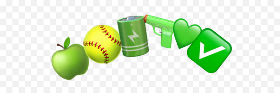 Apple Cricket Battery Gun Heart Tick Freetoedit - Granny Smith Emoji,Apple Gun Emoji