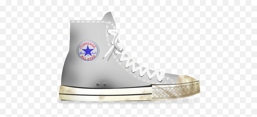 Converse - Whitedirty Icon 512x512px Ico Png Icns Free Clip Art Of Blue Converse Emoji,Emoji Pictures Dirty