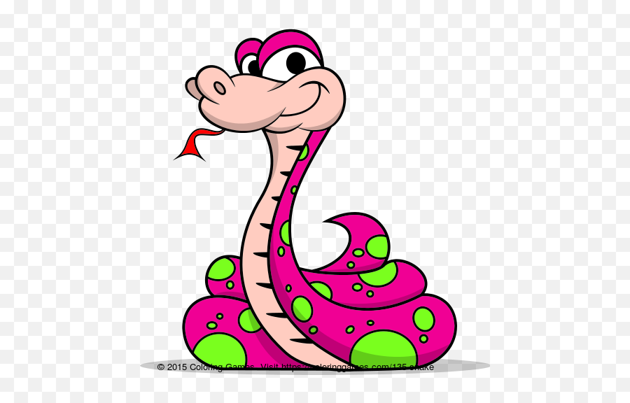 Snake Coloring Page Coloring Kids Coloringgames - Serpiente En Dibujo Caricatura Emoji,Snake Emoticon