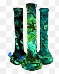 Dark Psychedelic Silicone Bong - Silicone Batman Glow In The Dark Bong Emoji,Vase Bomb Emoji