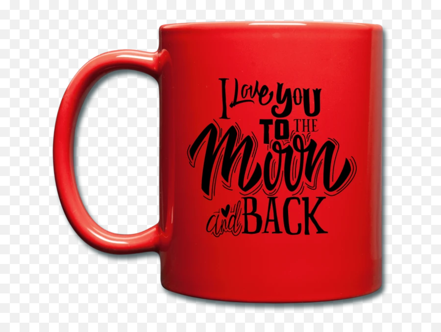 Color Red Coffee Mug - Magic Mug Emoji,To The Moon And Back Emoji