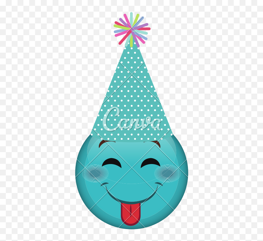Emoji Face With Party Hat - Illustration,Party Hat Emoji